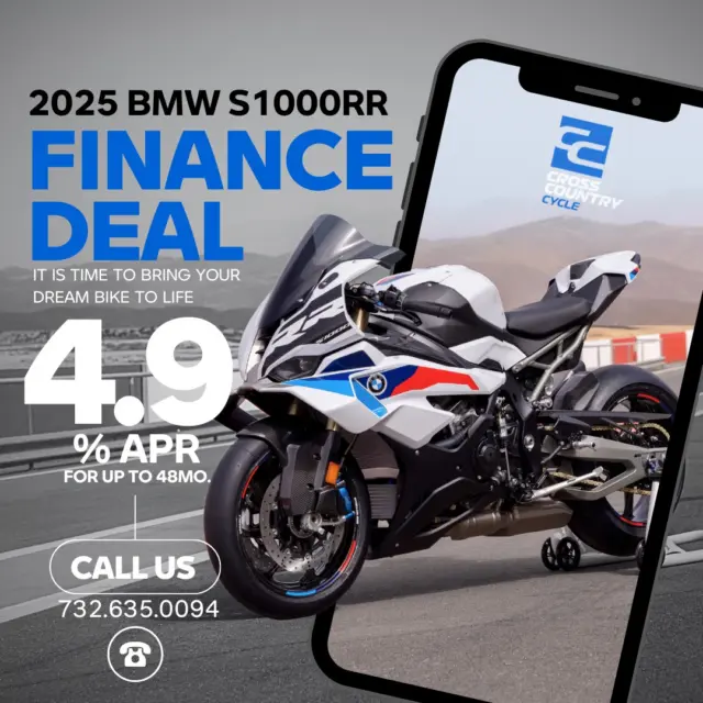 🏍️✨ It's time to turn your dream bike into reality! The 2025 BMW S1000RR is waiting for you with an unbeatable finance rate of just 4.9% APR for up to 48 months through our EasyRide program. Don't miss out on this incredible opportunity to own the bike of your dreams! 💨🔥 

#BMWMotorrad #S1000RR #DreamBike #EasyRide #RideYourDreams #S1KRR #S1K #Bikelife #Sportbike #crosscountrycycle #bestdealerinnj
