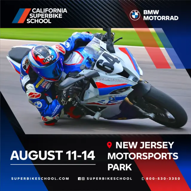 Ready to take your riding skills to the next level with professional riders? Riding a liter bike can be exhilarating and rewarding, but it can also be risky without the right techniques. We're thrilled to announce that CALIFORNIA SUPERBIKE SCHOOL, in partnership with CROSS COUNTRY CYCLE, is coming back to NJ to offer exceptional track performance training courses! You can either ride your own bike or select from their fantastic lineup of 2024 BMW S1000RR motorcycles and learn how to ride like a pro. Plus, we're excited to provide an EXCLUSIVE 10% DISCOUNT just for our customers when you use our CODE. DM us for more information! 🏍️💨 #CaliforniaSuperbikeSchool #CrossCountryCycle #BikeLife #S1000RR #S1K #S1KRR #Superbike #SuperbikeLife #RideLikeAPro #YouGottaLearnFirst #RidingSchool